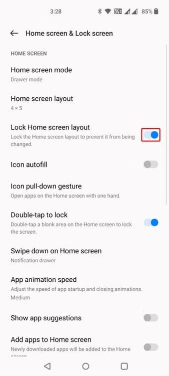 16-lock-home-screen-layout طرق بسيطة لتنظيم التطبيقات على هاتفك الأندرويد بسهولة