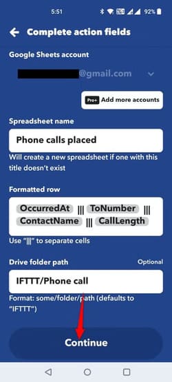 20-ifttt-format-spreadsheet طرق سهلة لتبسيط المهام على Android باستخدام تطبيق IFTTT