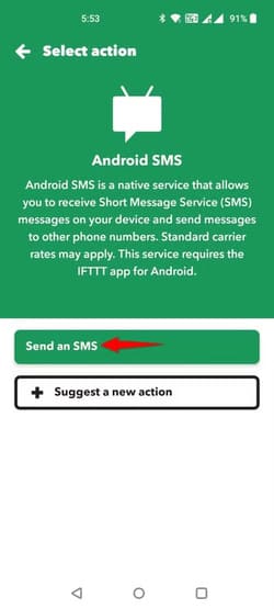27-ifttt-send-sms طرق سهلة لتبسيط المهام على Android باستخدام تطبيق IFTTT