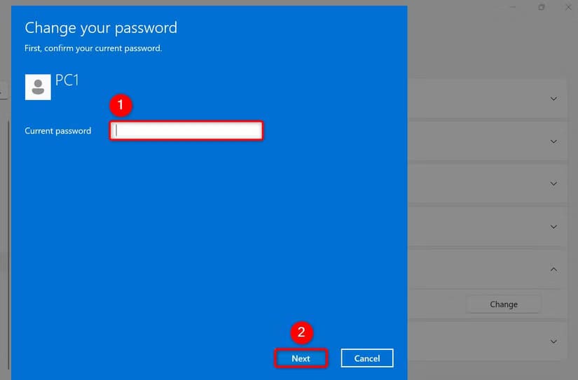 3-local-user-current-password طرق سهلة لتحديث كلمة مرور حسابك على Windows 11