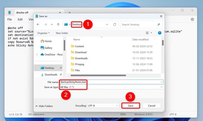 4-save-sticky-notes-backup-script كيفية إجراء نسخة احتياطية لملاحظات Sticky على Windows 11 بسهولة