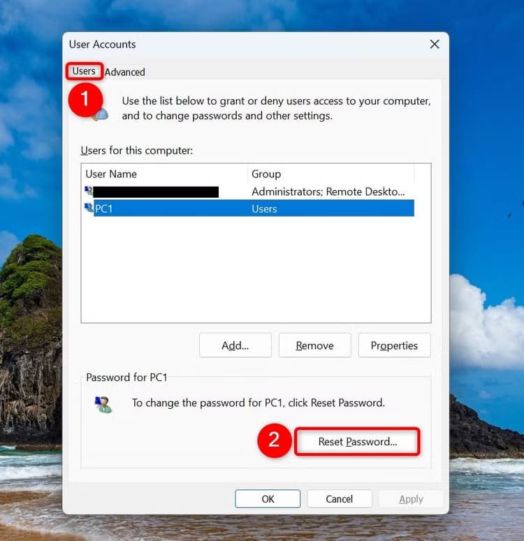 5-netplwiz-reset-password طرق سهلة لتحديث كلمة مرور حسابك على Windows 11