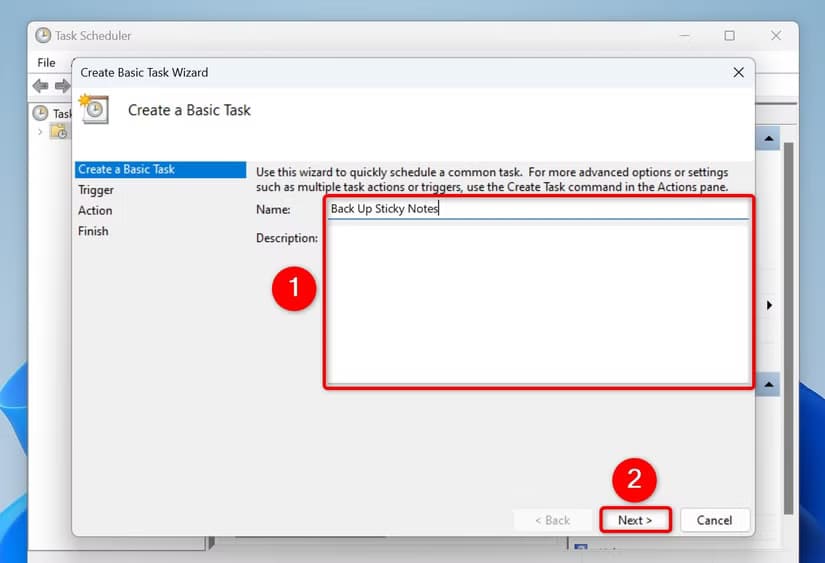 5-task-name كيفية إجراء نسخة احتياطية لملاحظات Sticky على Windows 11 بسهولة