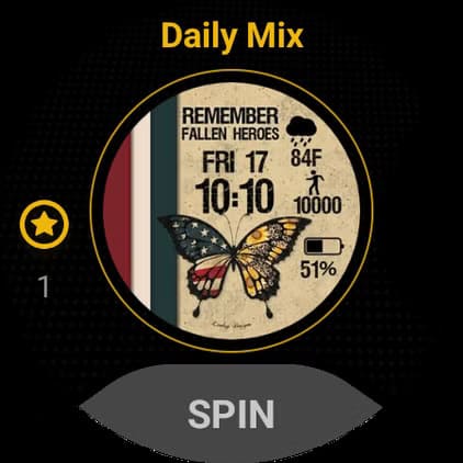 5a-daily-spins-on-facer أفضل التطبيقات لتحسين تجربتك مع Galaxy Watch وزيادة استفادتك منها