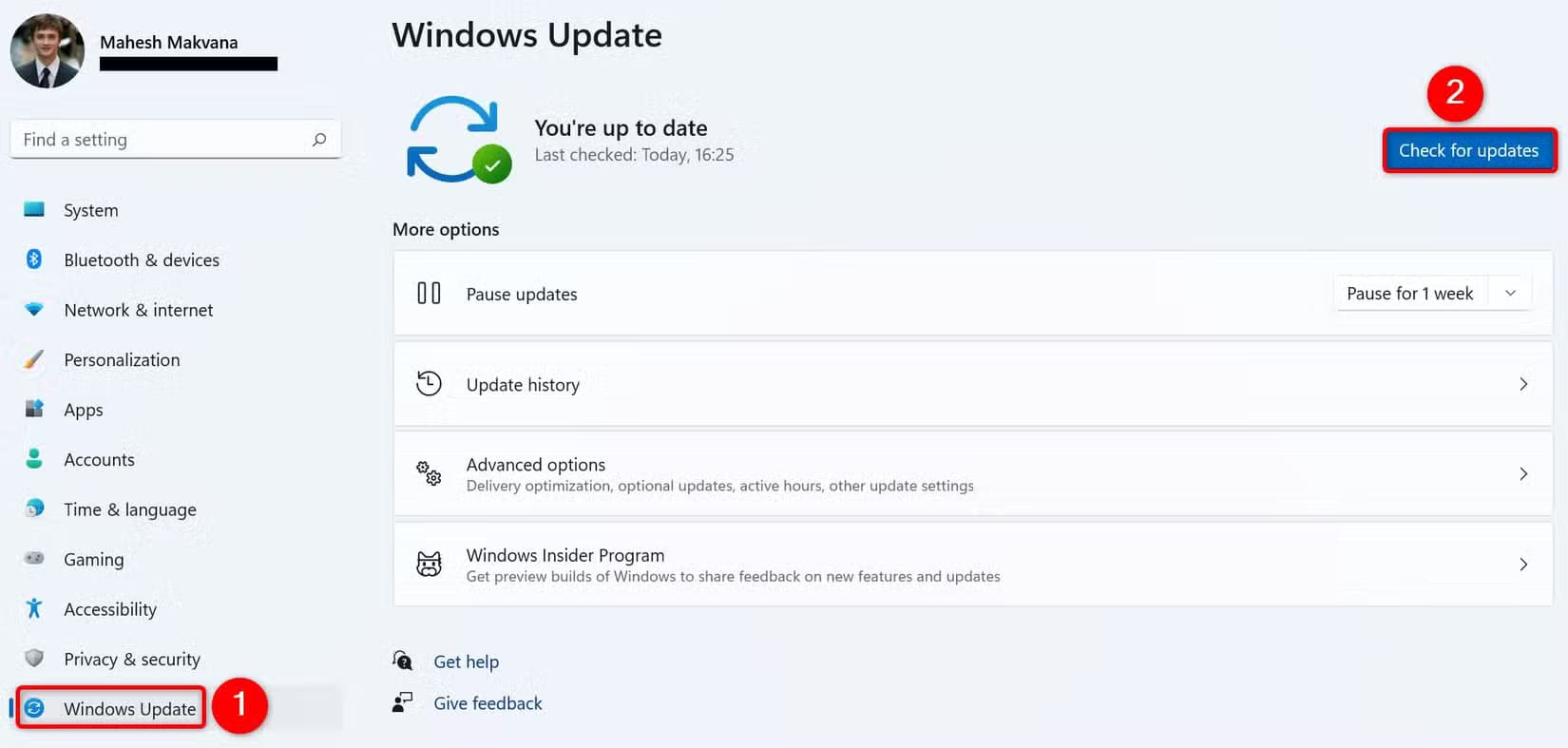 8-update-windows-11 كيفية إصلاح مشكلة تجميد نظام Windows 11 عند بدء التشغيل