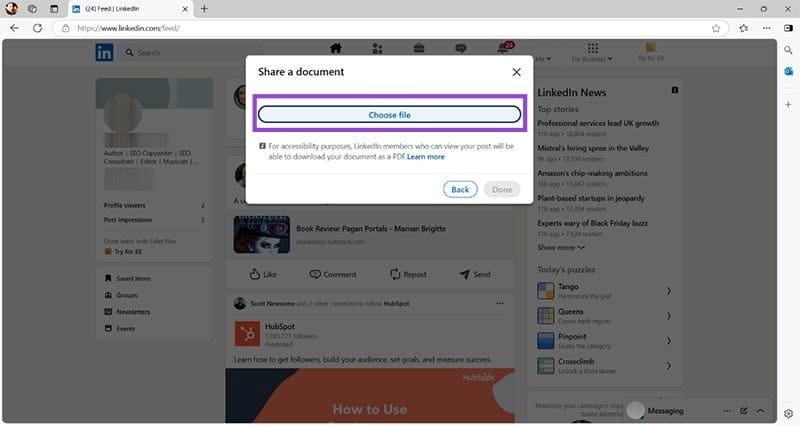 Creating-Carousels-in-LinkedIn-Posts-11 كيفية نشر إعلانات دوارة على LinkedIn باستخدام الحل الذكي لتعزيز الوصول
