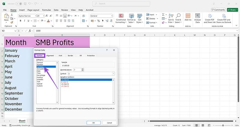 Formatting-Tricks-in-Excel-2-Number-Formatting-3 ثلاث طرق لتنسيق بياناتك بكفاءة في Microsoft Excel