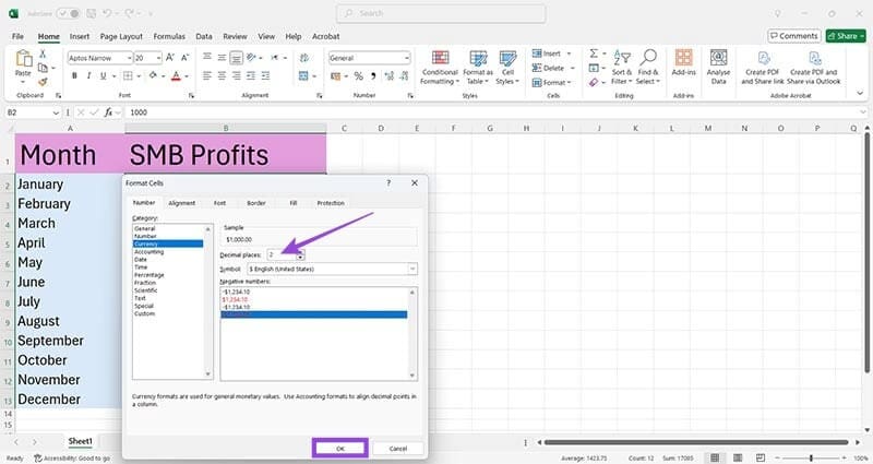 Formatting-Tricks-in-Excel-2-Number-Formatting-5 ثلاث طرق لتنسيق بياناتك بكفاءة في Microsoft Excel