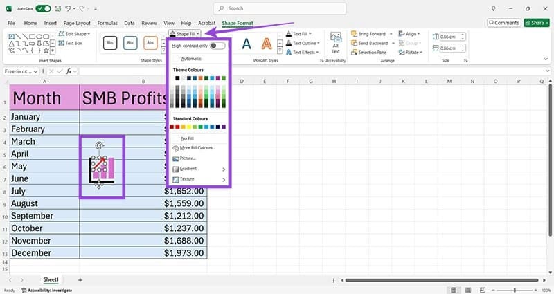 Formatting-Tricks-in-Excel-3-Adding-Graphics-to-Data-8 ثلاث طرق لتنسيق بياناتك بكفاءة في Microsoft Excel