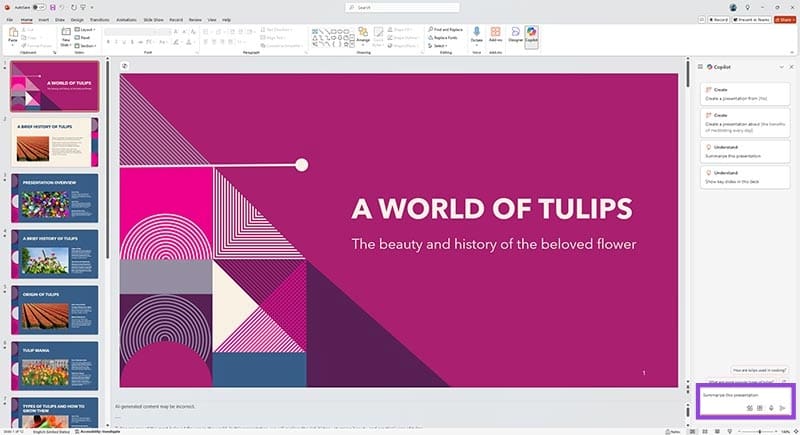 How-to-Use-Copilot-to-Summarize-Presentations-1 كيفية الاستفادة من Copilot في PowerPoint لتحسين عروضك التقديمية