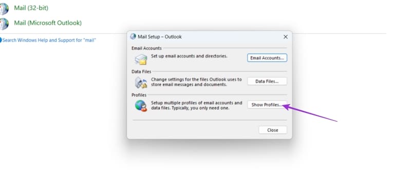 Make-a-New-Outlook-Profile-4 كيفية إصلاح مشكلة توقف Outlook عند تحميل الملف الشخصي بخطوات بسيطة
