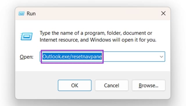 Reset-the-Outlook-Navigation-Panel-2 كيفية إصلاح مشكلة توقف Outlook عند تحميل الملف الشخصي بخطوات بسيطة