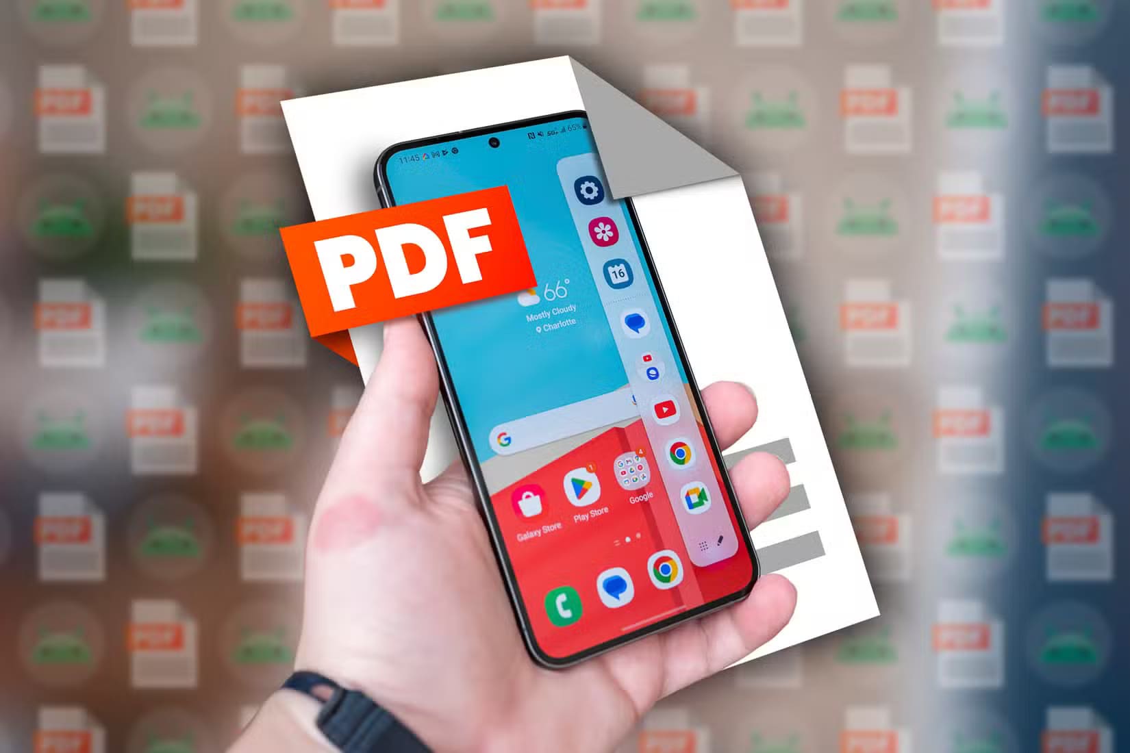 a-hand-holding-a-phone-with-a-pdf-file-icon-behind-it مهام يومية يمكن أتمتتها بسهولة باستخدام Regex