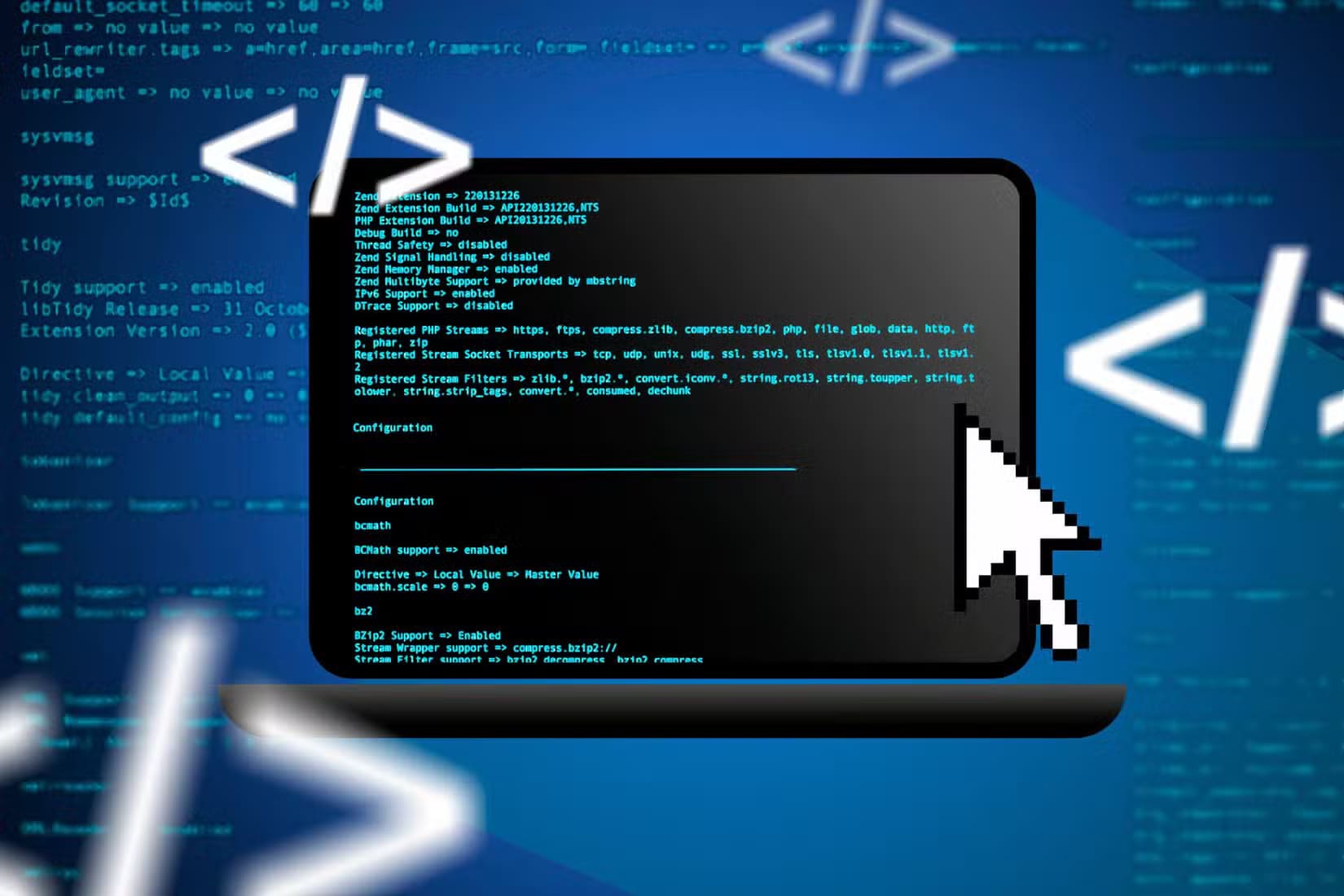 a-laptop-with-some-code-on-the-screen-and-a-mouse-cursor-1 أهم الأسباب لتعلم لغة البرمجة Rust للمبتدئين في البرمجة