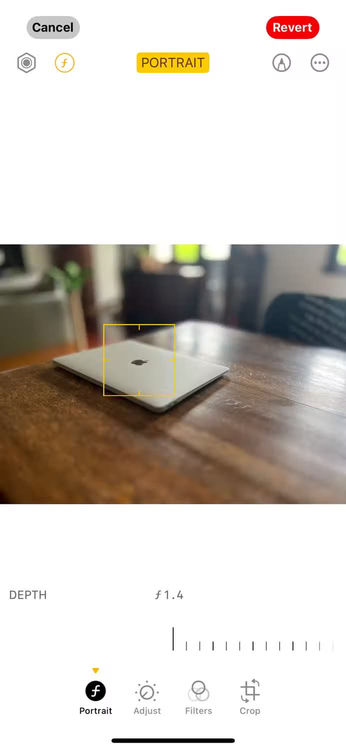 adjusting-aperture-wide-in-a-portrait-mode-image كيف تحصل على تأثير بوكيه باستخدام كاميرا iPhone وتحقق أفضل نتائج
