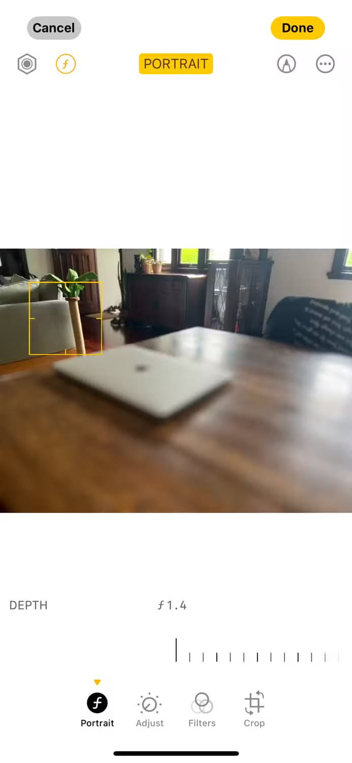 adjusting-focus-point-in-a-portrait-mode-image كيف تحصل على تأثير بوكيه باستخدام كاميرا iPhone وتحقق أفضل نتائج
