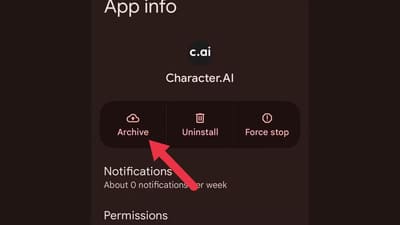 app-archiving-step-2 طريقة أرشفة التطبيقات على Android لاستعادة مساحة التخزين بسهولة