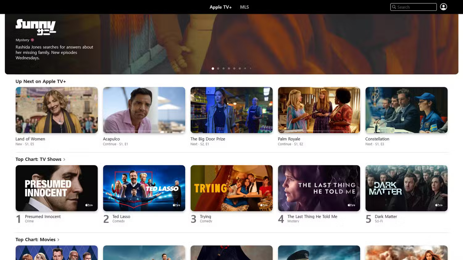 apple-tv-home-screen-on-web مقارنة شاملة بين Disney+ وApple TV+ لاختيار الأفضل