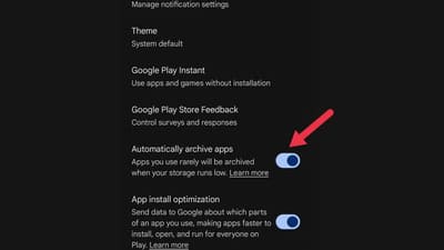 auto-app-archiving-step-4 طريقة أرشفة التطبيقات على Android لاستعادة مساحة التخزين بسهولة