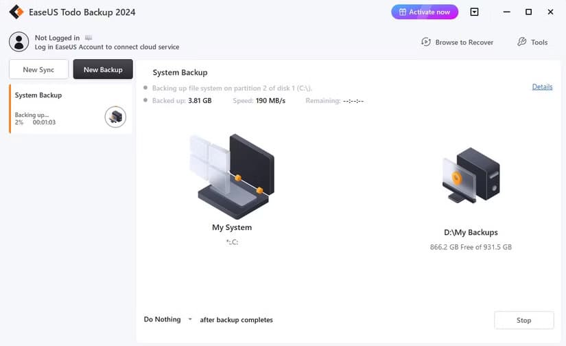 backing-up-data-using-easeus-tool طرق فعّالة لنسخ نظام Windows احتياطيًا على وحدة تخزين خارجية بأمان