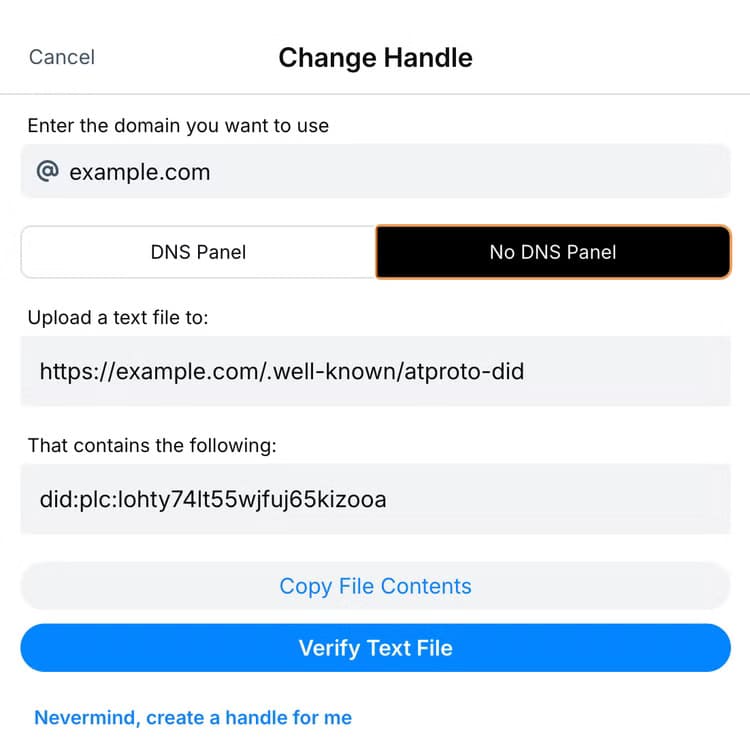 bluesky-domain-text-2-1 طريقة ربط حساب Bluesky بنطاقك الخاص بخطوات بسيطة