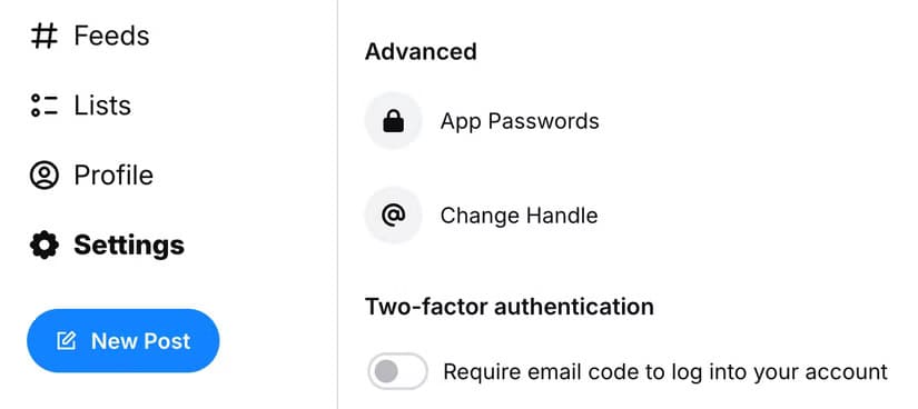 bluesky-settings-change-handle طريقة ربط حساب Bluesky بنطاقك الخاص بخطوات بسيطة