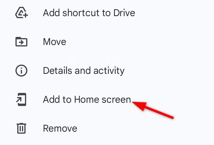 creating-drive-shortcut-on-android-home-screen ميزات مفيدة في Google Drive على Android لاستخدام أكثر إنتاجية