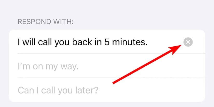 delete-respond-with-text-message-iphone كيفية تخصيص رسائل الرد التلقائي على المكالمات في iPhone