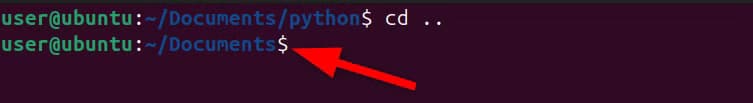 going-one-level-up-using-the-cd-command طرق التنقل بسهولة في نظام ملفات Linux باستخدام سطر الأوامر