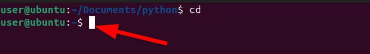 going-to-home-directory-directly طرق التنقل بسهولة في نظام ملفات Linux باستخدام سطر الأوامر