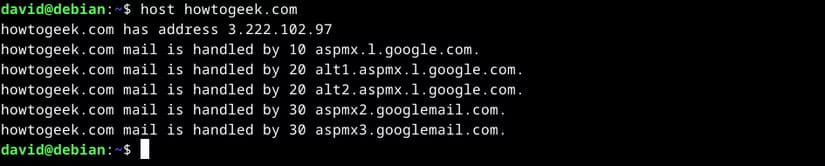 host-howtogeek أهم أوامر الشبكات التي يحتاج كل مستخدم Linux لمعرفتها