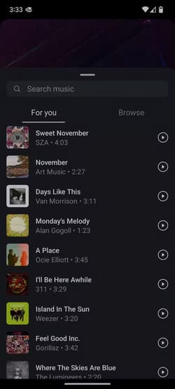 igstory-music2 كيف يمكنك تحسين قصص Instagram وجعلها أكثر جذبًا للمتابعين