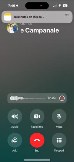 ios-18-home-screen-call-recording-in-progress طريقة تسجيل المكالمات الهاتفية على iPhone بسهولة
