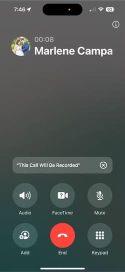 ios-18-home-screen-call-recording-started-recording طريقة تسجيل المكالمات الهاتفية على iPhone بسهولة
