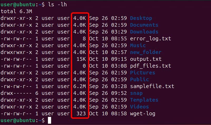 listing-files-and-directories-with-human-readable-format طرق التنقل بسهولة في نظام ملفات Linux باستخدام سطر الأوامر