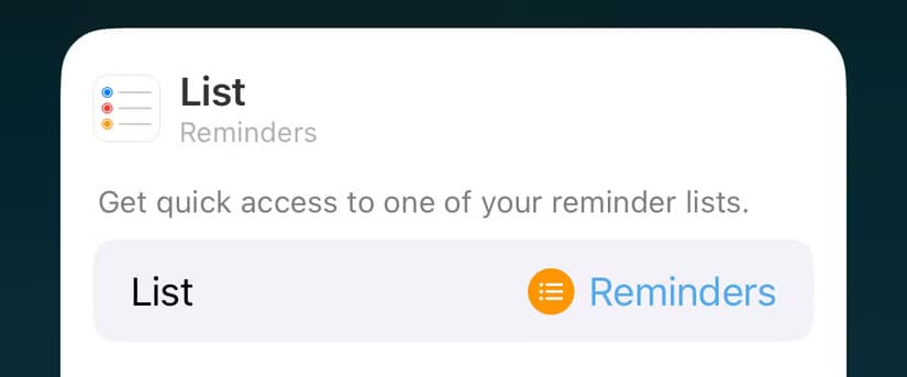 pick-a-specific-list-for-the-reminders-widget طرق مبتكرة لتخصيص الشاشة الرئيسية لجهاز iPhone وجعلها أكثر عملية وجمالاً