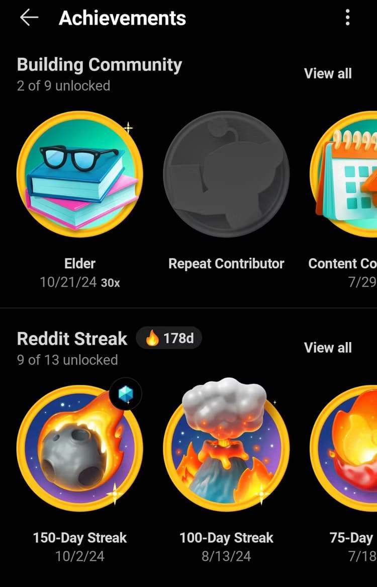 reddit-app-achievements أبرز الميزات الحصرية في تطبيق Reddit وكيفية الاستفادة منها