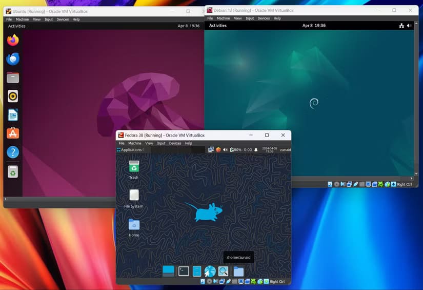 running-different-linux-distros-on-the-same-desktop هل Wine أو الآلة الافتراضية VMs خيار أفضل لتشغيل تطبيقات Windows على أنظمة أخرى؟