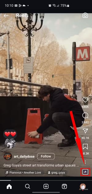 screenshot_20241030-221034_instagram طريقة نقل الأغاني من Instagram إلى Spotify بخطوات بسيطة