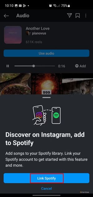 screenshot_20241030-221056_instagram طريقة نقل الأغاني من Instagram إلى Spotify بخطوات بسيطة