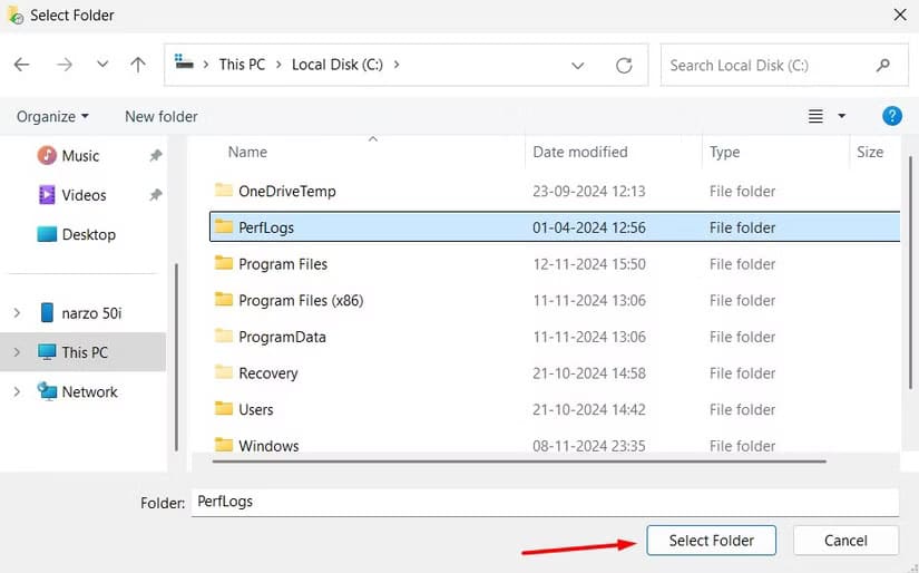 select-folders-option-in-the-control-panel طرق فعّالة لنسخ نظام Windows احتياطيًا على وحدة تخزين خارجية بأمان