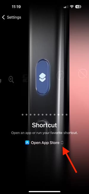 shortcut-dropdown-for-action-button-on-iphone-1 تخصيص أزرار iPhone حسب اتجاه الجهاز خطوة بخطوة