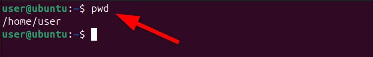 showing-current-working-directory-in-linux-teminal طرق التنقل بسهولة في نظام ملفات Linux باستخدام سطر الأوامر