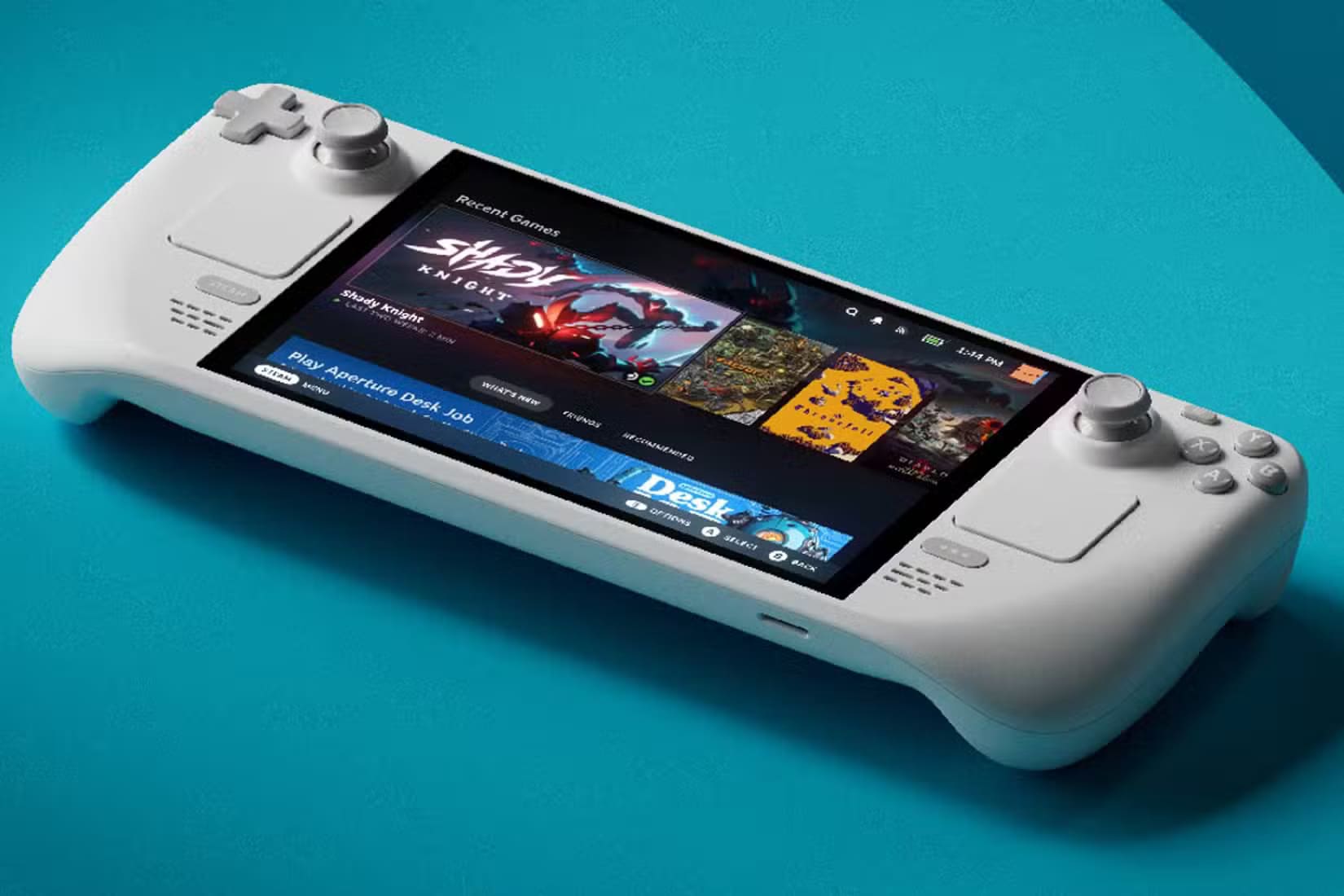 steam-deck-in-white-on-blue-table هل تواجه ألعاب لينكس تحديات مع الغش؟
