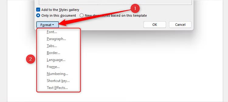 the-format-drop-down-menu-in-word-s-modify-style-dialog-box خطوات إعداد خطاب تقديمي احترافي في Microsoft Word