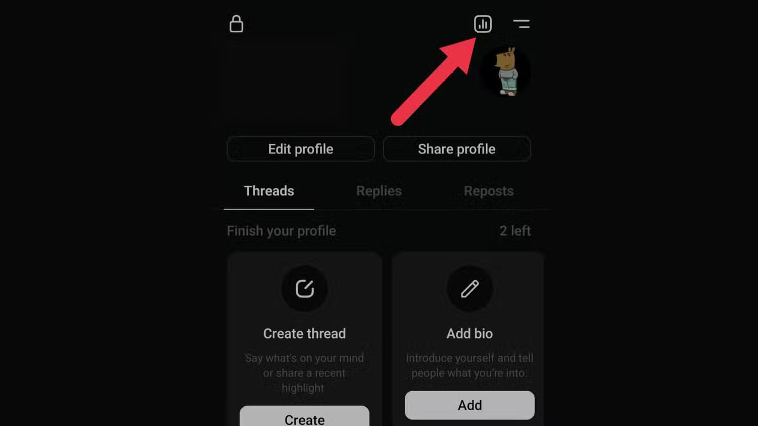 track-engagement-with-threads-insights-step-2 ميزات غير معروفة في تطبيق Threads تعزز تجربتك على Instagram