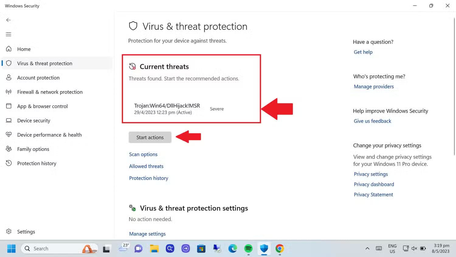 virus-threats-found-1 خطوات بسيطة للتعامل مع الفيروسات المكتشفة بواسطة أمان Windows