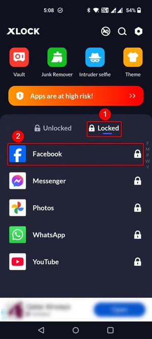 11-app-lock-unlock-apps أسهل طرق قفل وإخفاء التطبيقات على هواتف Android