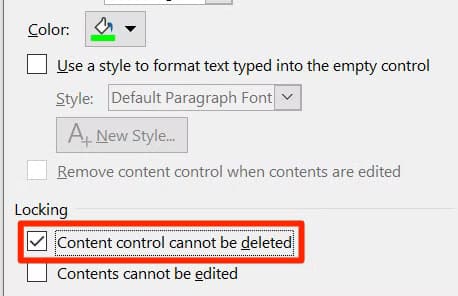 11-lock-drop-down خطوات سهلة لإضافة قائمة منسدلة في مستند Word