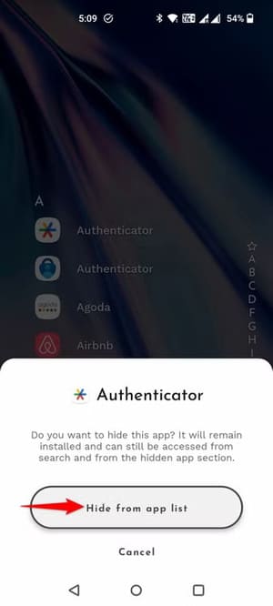 14-niagara-launcher-hide-app-from-list أسهل طرق قفل وإخفاء التطبيقات على هواتف Android